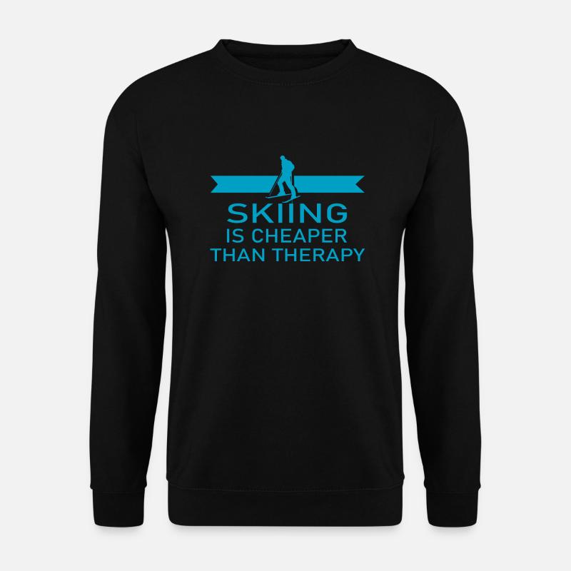 Ski Skiing Après-Ski - Unisex Pullover - Schwarz