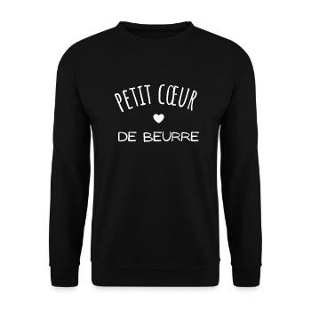Petit coeur de beurre - Sweat-shirt Unisexe - noir - Devant - Alina (178cm) & Michal (187cm)