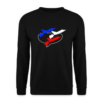 Patrouille de France bleu blanc rouge - Sweat-shirt Unisexe - noir - Devant - Alina (178cm) & Michal (187cm)