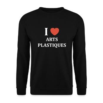 i love arts plastiques - Sweat-shirt Unisexe - noir - Devant - Alina (178cm) & Michal (187cm)