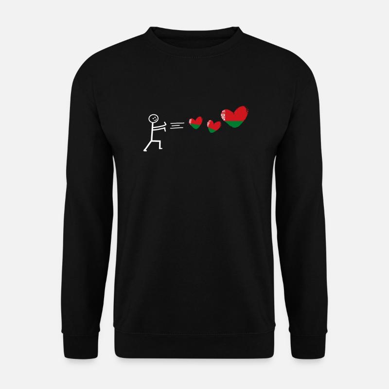 weißrussland belarus belarusian flag fahne minsk - Unisex Pullover - Schwarz
