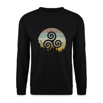 Triskele - Unisex Sweatshirt - black - Front - Alina (178cm) & Michal (187cm)
