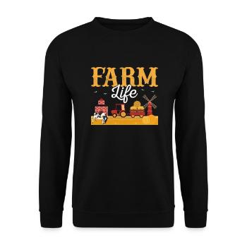 Farm Life Farming Animal Farmer - Unisex Sweatshirt - black - Front - Alina (178cm) & Michal (187cm)
