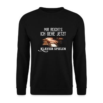 Trombones And Tacos Musiker Piano - Unisex Pullover - Schwarz - Vorne - Alina (178cm) & Michal (187cm)