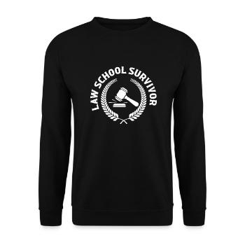 Law School Survivor Lawyer Attorney - Unisex Sweatshirt - black - Front - Alina (178cm) & Michal (187cm)