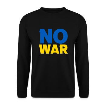 Pas de guerre Paix Mondiale Ukraine - Sweat-shirt Unisexe - noir - Devant - Alina (178cm) & Michal (187cm)