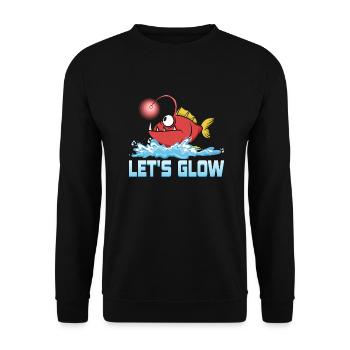 Let's Glow Marine Biology Scientist - Unisex Sweatshirt - black - Front - Alina (178cm) & Michal (187cm)