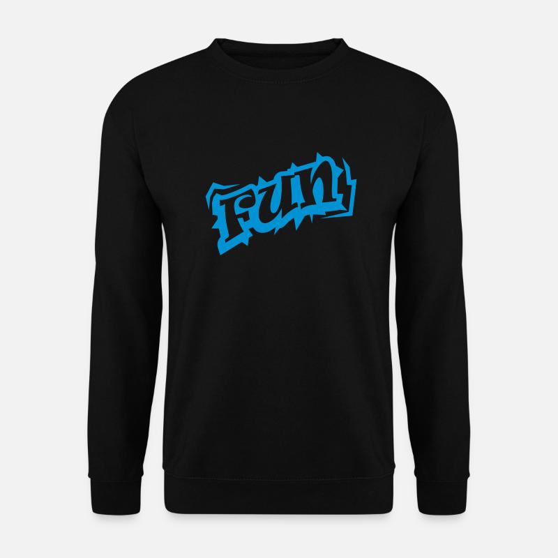 Fun Wort Text Logo - Unisex Pullover - Schwarz