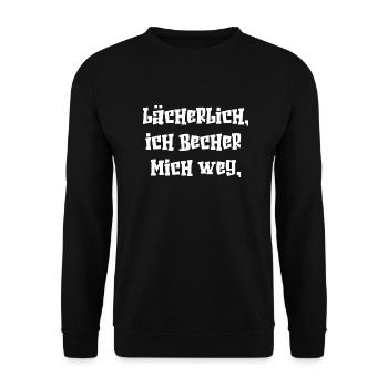 Party feiern Festival bechern saufen Alkohol - Unisex Pullover - Schwarz - Vorne - Alina (178cm) & Michal (187cm)