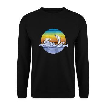 Delphine - Unisex Pullover - Schwarz - Vorne - Alina (178cm) & Michal (187cm)