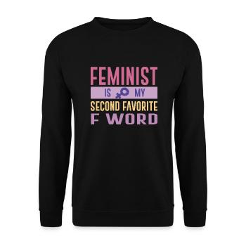 Frauen Gleichberchtigung Design und Feminist - Unisex Pullover - Schwarz - Vorne - Alina (178cm) & Michal (187cm)