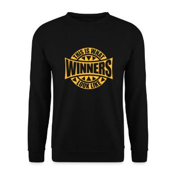 What Winners Look Like - Unisex Pullover - Schwarz - Vorne - Alina (178cm) & Michal (187cm)