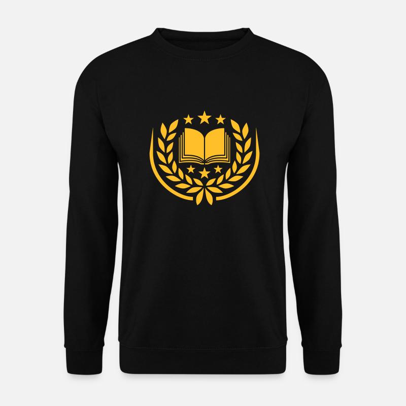 Star Laurel Wreath Open Book - Unisex Sweatshirt - black