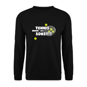 tennis matchball tennis balle de tennis court de tennis - Sweat-shirt Unisexe - noir - Devant - Alina (178cm) & Michal (187cm)