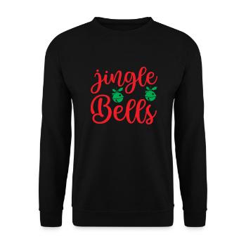 Jingle Bells - Weihnachtsfeier - Unisex Pullover - Schwarz - Vorne - Alina (178cm) & Michal (187cm)