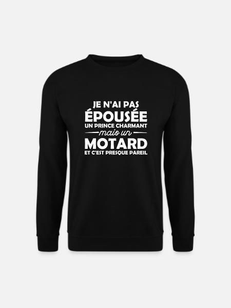 j ai épousée un motard / femme de motard - Sweat-shirt Unisexe - noir
