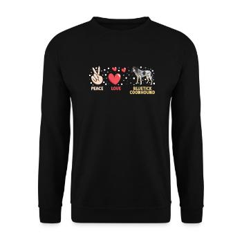 Bluetick Coonhound Gift Funny Saying - Unisex Sweatshirt - black - Front - Alina (178cm) & Michal (187cm)