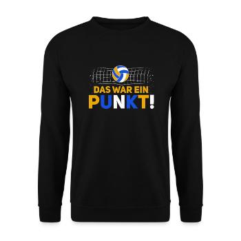 Das war ein Punkt! - Volleyballer Beach Volleyball - Unisex Pullover - Schwarz - Vorne - Alina (178cm) & Michal (187cm)