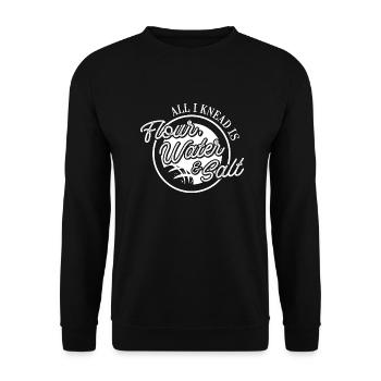 Bread Baking Baker Bakery Sourdough - Unisex Sweatshirt - black - Front - Alina (178cm) & Michal (187cm)