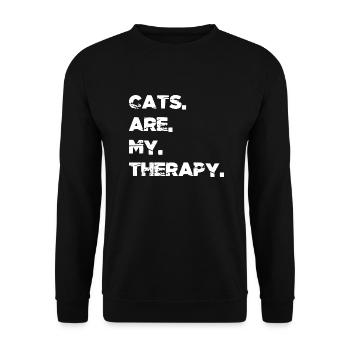 birthday present idea persian cat persian present - Unisex Sweatshirt - black - Front - Alina (178cm) & Michal (187cm)