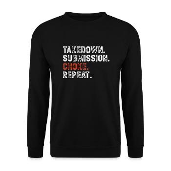 BJJ Brazilian Jiu-Jitsu - Unisex Sweatshirt - black - Front - Alina (178cm) & Michal (187cm)