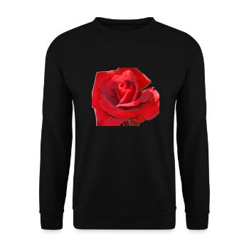 rote rose - Unisex Pullover - Schwarz - Vorne - Alina (178cm) & Michal (187cm)