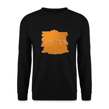Orange - Sweat-shirt Unisexe - noir - Devant - Alina (178cm) & Michal (187cm)