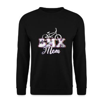 BMX / Bmx Bike / Bike / Gift / Cyclist - Unisex Sweatshirt - black - Front - Alina (178cm) & Michal (187cm)