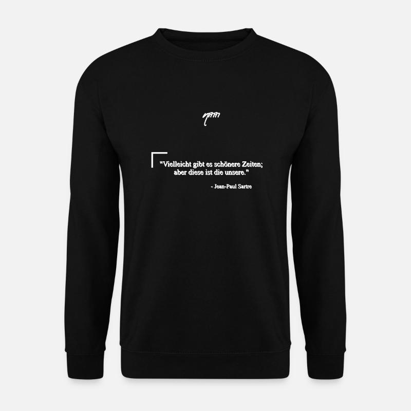 Zitat #1 weiß - Unisex Pullover - Schwarz