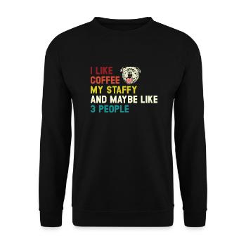 American Staffordshire Bull Terrier Staffy Dog - Unisex Sweatshirt - black - Front - Alina (178cm) & Michal (187cm)
