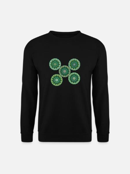 Mandala vert - Sweat-shirt Unisexe - noir