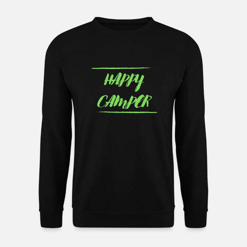 happy camper - Unisex Pullover - Schwarz
