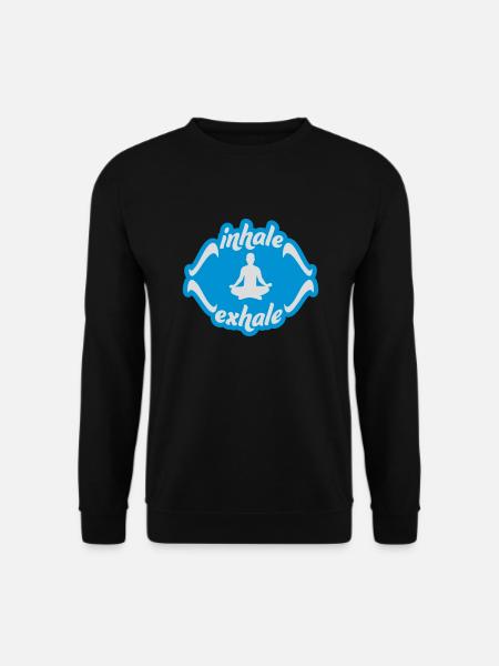 inhale exhale yoga quote - Unisex Sweatshirt - black