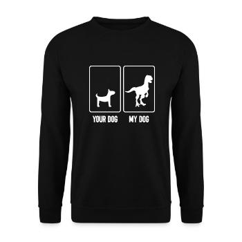 Malinois Belgischer Schäferhund Mechelaar Hund - Unisex Pullover - Schwarz - Vorne - Alina (178cm) & Michal (187cm)