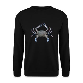 Krabbe Krabben Fischen Geschenk - Unisex Pullover - Schwarz - Vorne - Alina (178cm) & Michal (187cm)