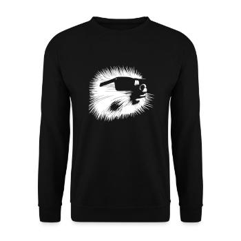 Porcupine Lunettes de soleil Mignons animaux Vecteur 1 - Sweat-shirt Unisexe - noir - Devant - Alina (178cm) & Michal (187cm)