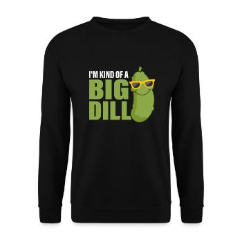 I'm Kind Of A Big Dill Pickle Cucumber - Unisex Pullover - Schwarz - Vorne - Alina (178cm) & Michal (187cm)
