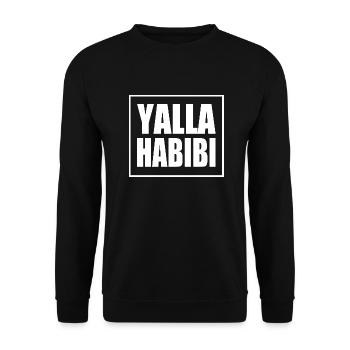 Yalla habibi - Unisex Sweatshirt - black - Front - Alina (178cm) & Michal (187cm)