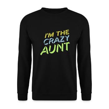 at The Crazy Aunt - Unisex Sweatshirt - black - Front - Alina (178cm) & Michal (187cm)