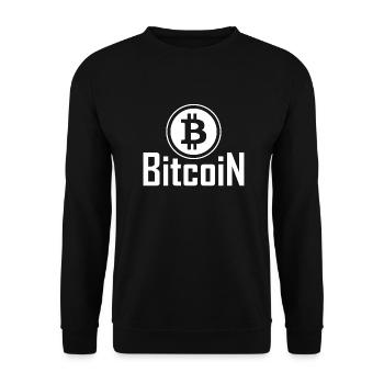 Crypto Bitcoin Trading - Unisex Sweatshirt - black - Front - Alina (178cm) & Michal (187cm)