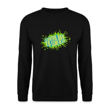 leave me alone day - Unisex Pullover - Schwarz - Vorne - Alina (178cm) & Michal (187cm)