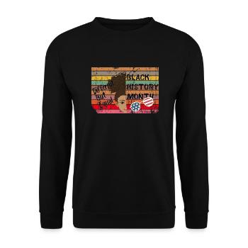 African/American Black History Month,Different but - Unisex Pullover - Schwarz - Vorne - Alina (178cm) & Michal (187cm)