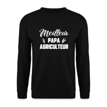 Meilleur papa agriculteur - Sweat-shirt Unisexe - noir - Devant - Alina (178cm) & Michal (187cm)