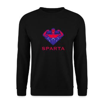 Sparta Casque de gymnastique Cadeau Sport Spartan Motivation - Sweat-shirt Unisexe - noir - Devant - Alina (178cm) & Michal (187cm)