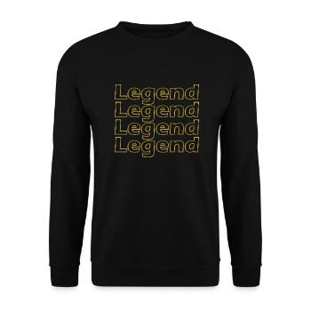 Legend Legend Legend Legend Gift - Unisex Sweatshirt - black - Front - Alina (178cm) & Michal (187cm)