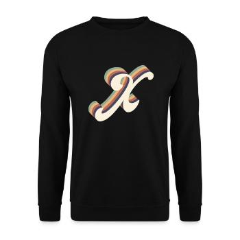 Buchstabe K - Unisex Pullover - Schwarz - Vorne - Alina (178cm) & Michal (187cm)