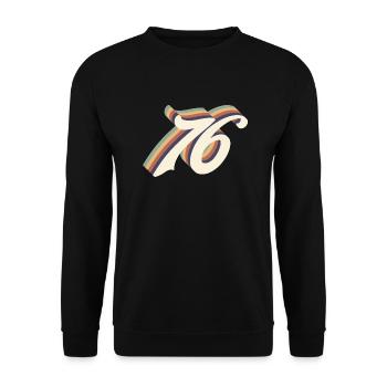 Vintage 76th anniversary - Unisex Sweatshirt - black - Front - Alina (178cm) & Michal (187cm)