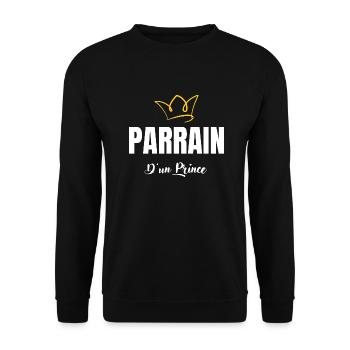 parrain d'un prince - Sweat-shirt Unisexe - noir - Devant - Alina (178cm) & Michal (187cm)