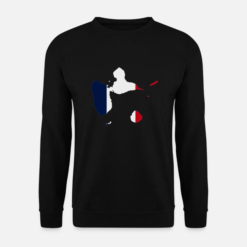 Stadtplan von Guadeloupe - Unisex Pullover - Schwarz