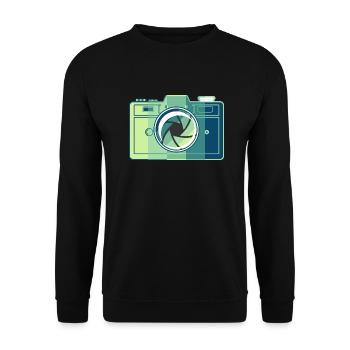 Caméra à film rétro - Sweat-shirt Unisexe - noir - Devant - Alina (178cm) & Michal (187cm)